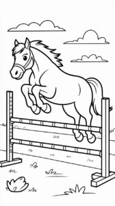 Springendes Pferd zum Downloaden und Ausdrucken