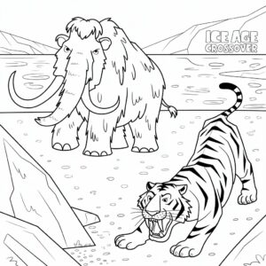 kleurplaat IJstijd Landschappen