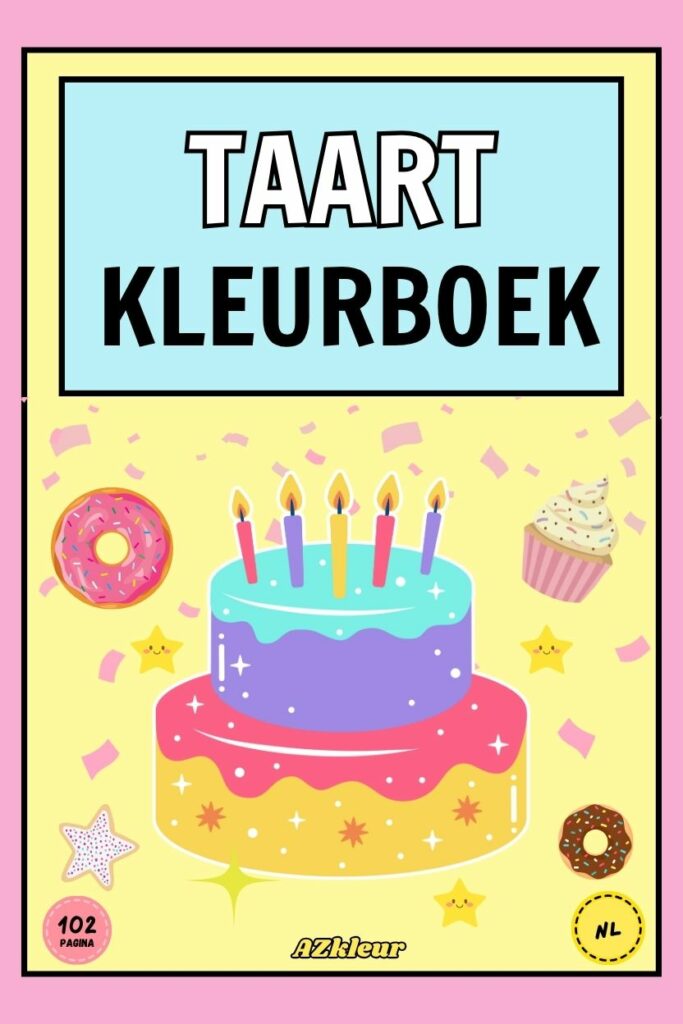 Taart Kleurboek met 102 Pagina’s