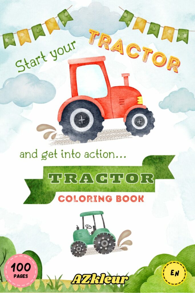 100 Pages Tractor Coloring Pages