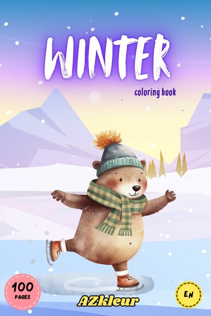 100 Pages Winter Coloring Book