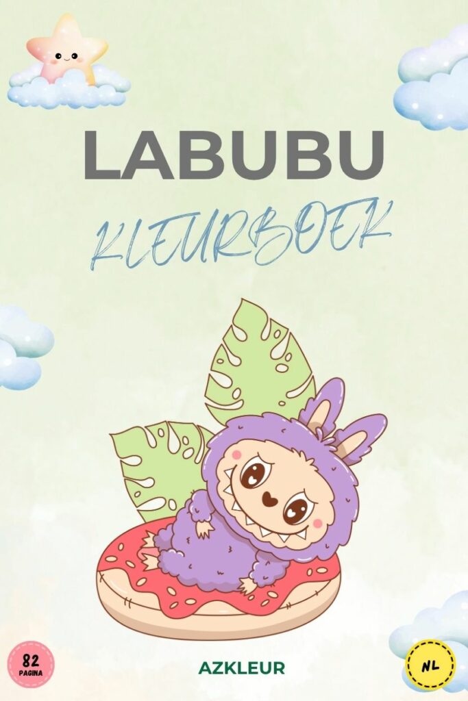 82 pagina Labubu kleurboek