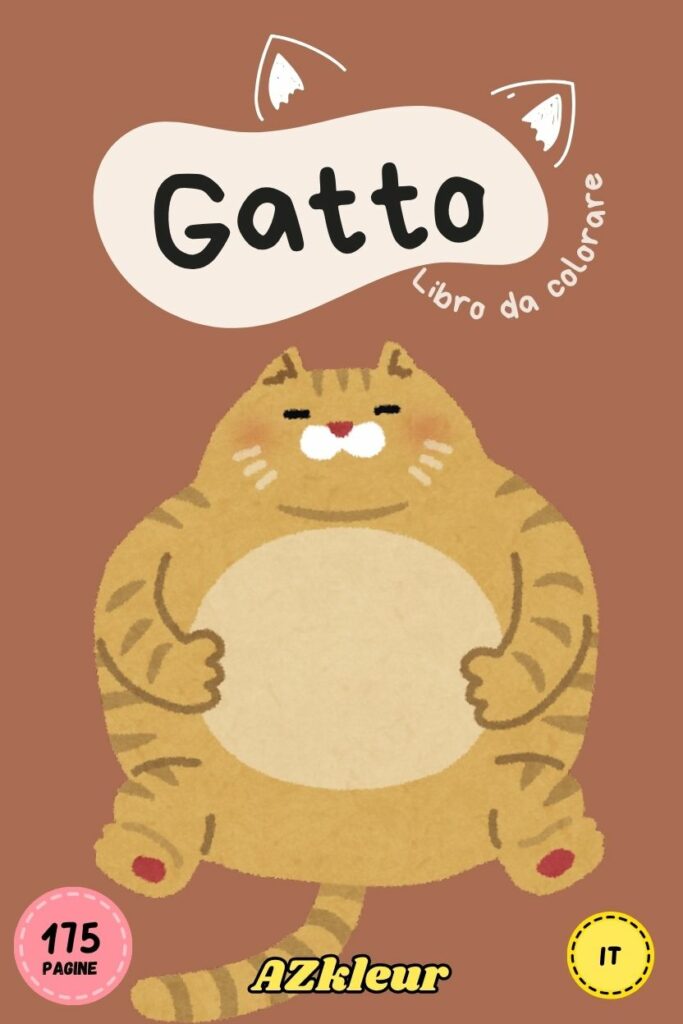 175 pagine Gatto libro da colorare