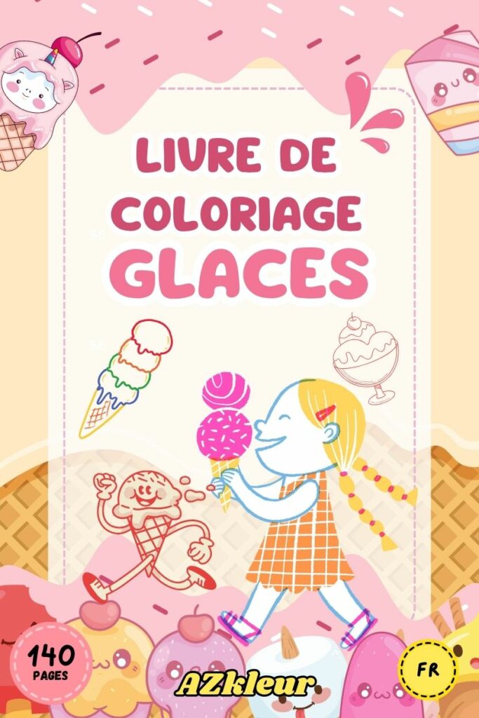 140 Pages Livre de coloriage de glaces