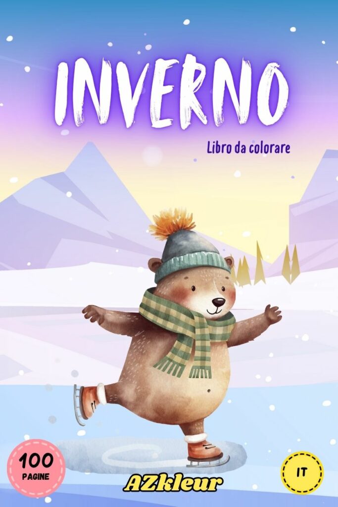 100 pagine Inverno Libro da Colorare