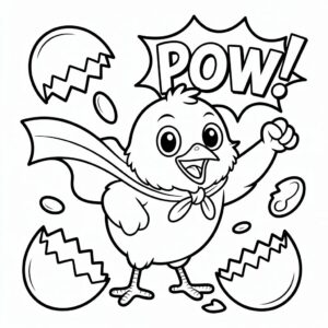 Ausmalbilder Küken schlüpft aus dem Ei