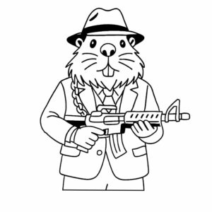 Bobrito Bandito Ausmalbild herunterladen