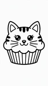 Cupcakes et petits gâteaux coloriage