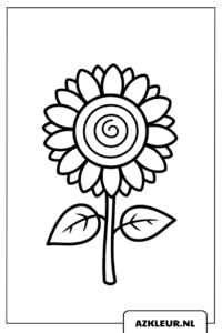 Grote zonnebloem kleurplaat.jpg