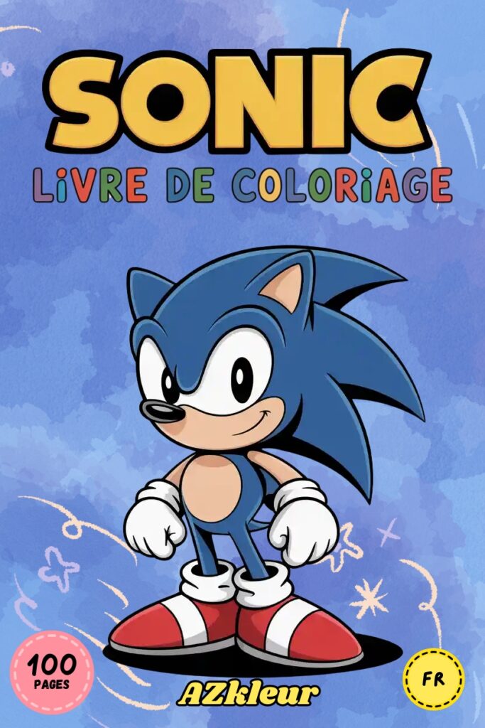 100 Pages Coloriages Sonic