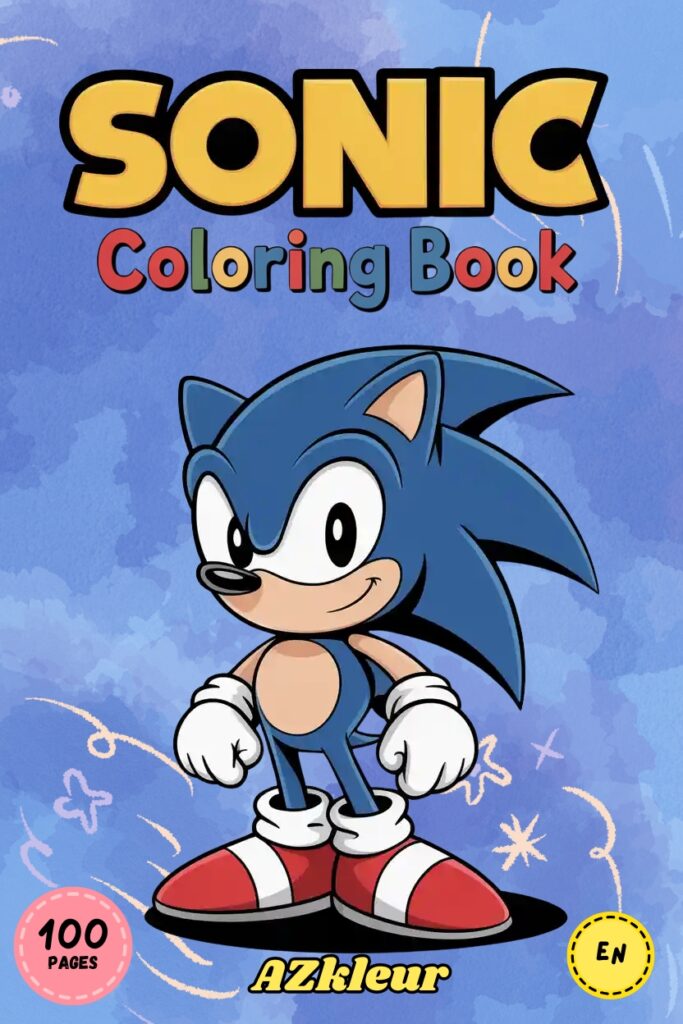 100 Pages Sonic Coloring Book