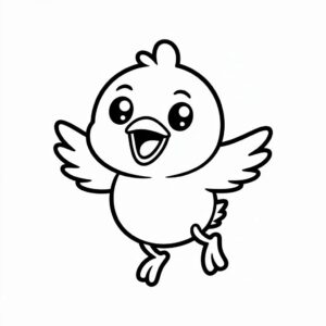 Spielende Küken Malvorlage