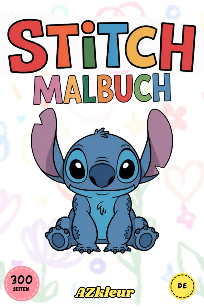 300-seitige Stitch-Malbuch