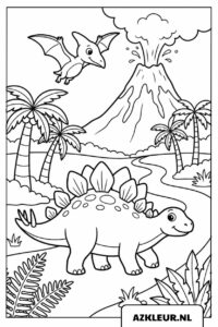 Lentävä Pterodactylus-dino värityssivu.jpg