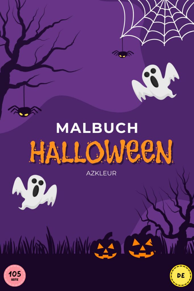 105 seitiges Halloween Malbuch