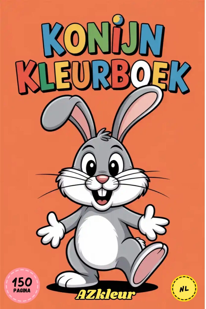 150 Pagina Konijn Kleurboek