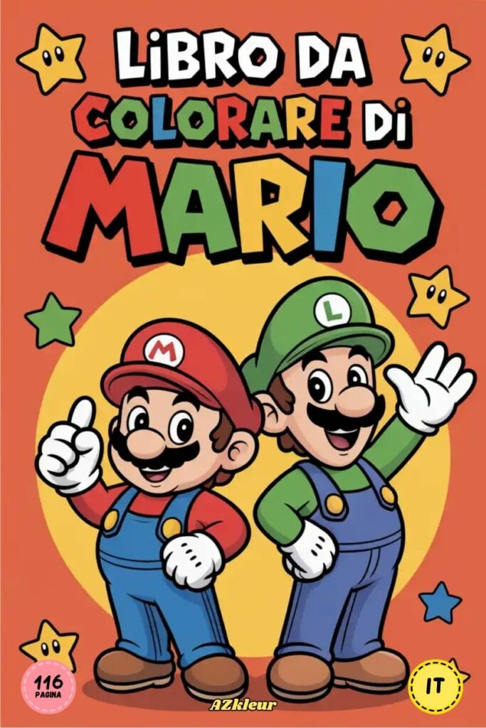 116 Pagine di Disegni da Colorare di Mario