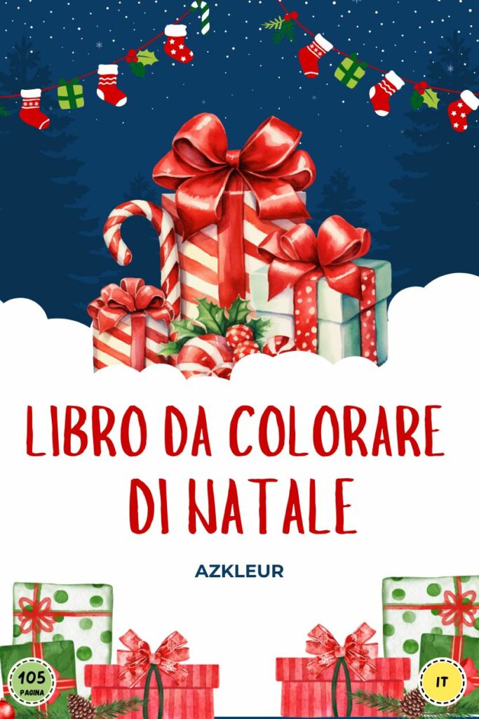 105 pagine Libro da colorare di Natale