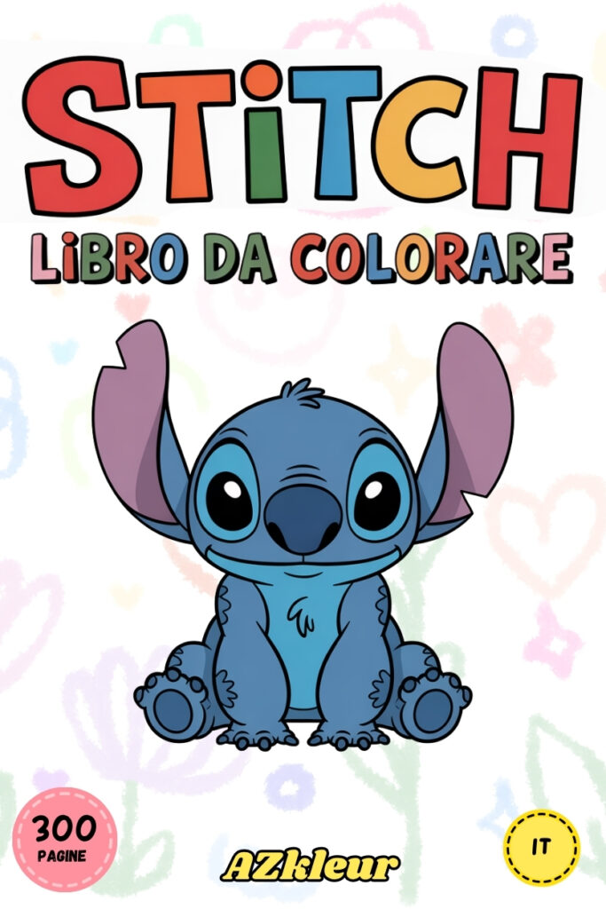 300 pagine di libro da colorare di Stitch