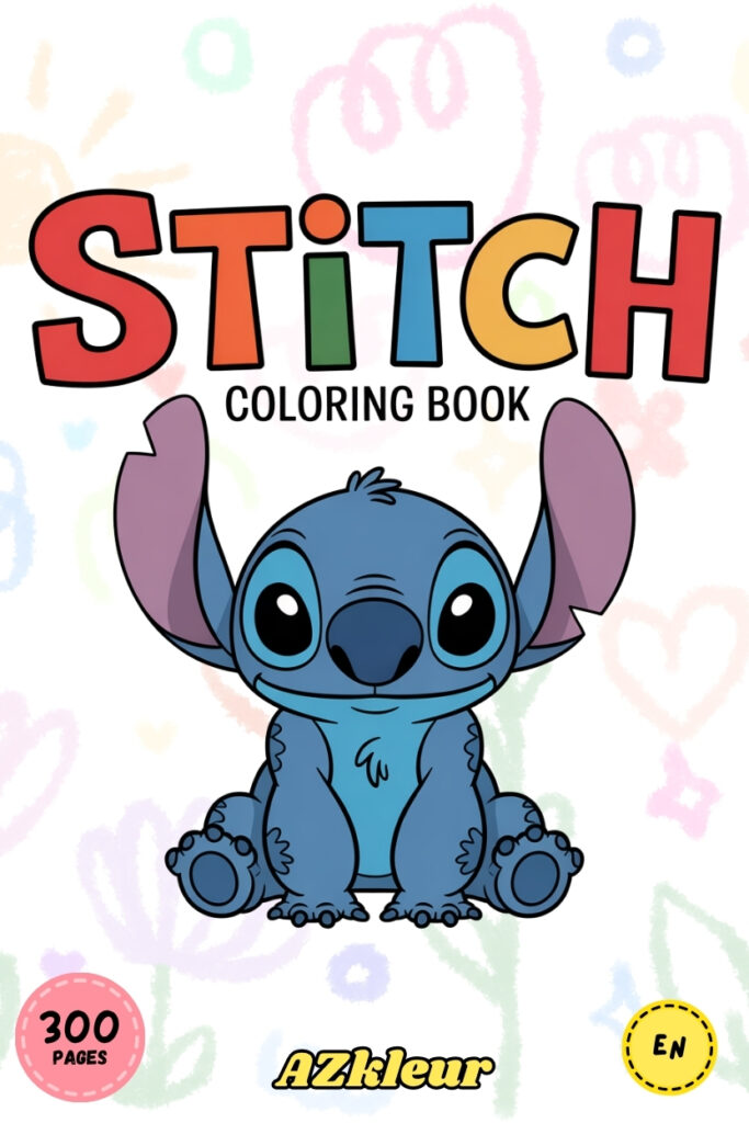 300 Pages Stitch Coloring Book