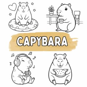 Capybara ausmalbilder