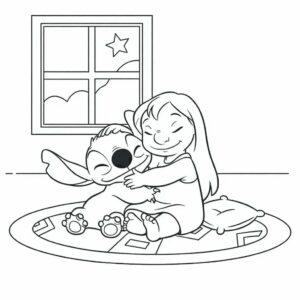 Lilo en Stitch speelgoedkamer kleurplaat