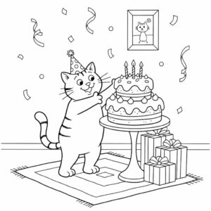 dikkie dik kleurplaat taart