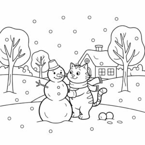 dikkie dik winter kleurplaat