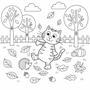 kleurplaat dikkie dik herfst​