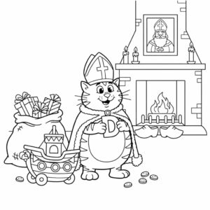 kleurplaat dikkie dik sinterklaas