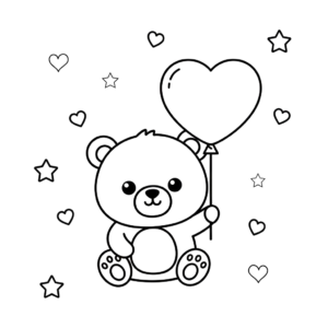 kleurplaat makkelijk schattig​