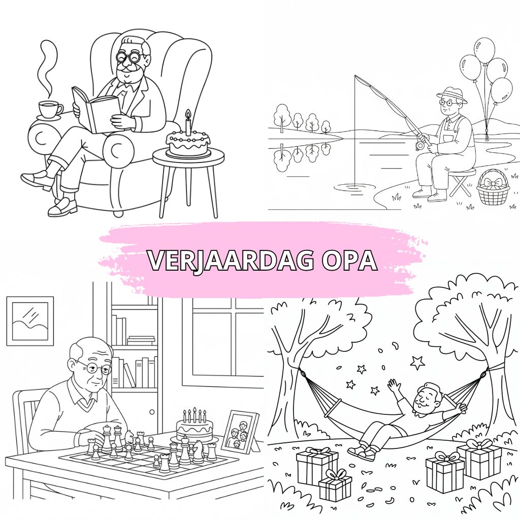 kleurplaat verjaardag opa ft