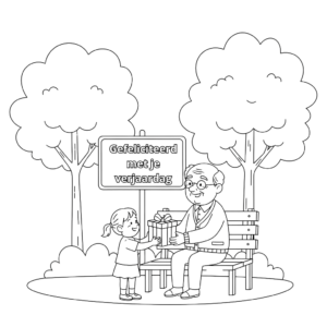verjaardag kleurplaat opa