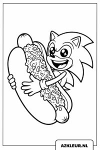 Sonic eet grote hotdog kleurplaat.jpg