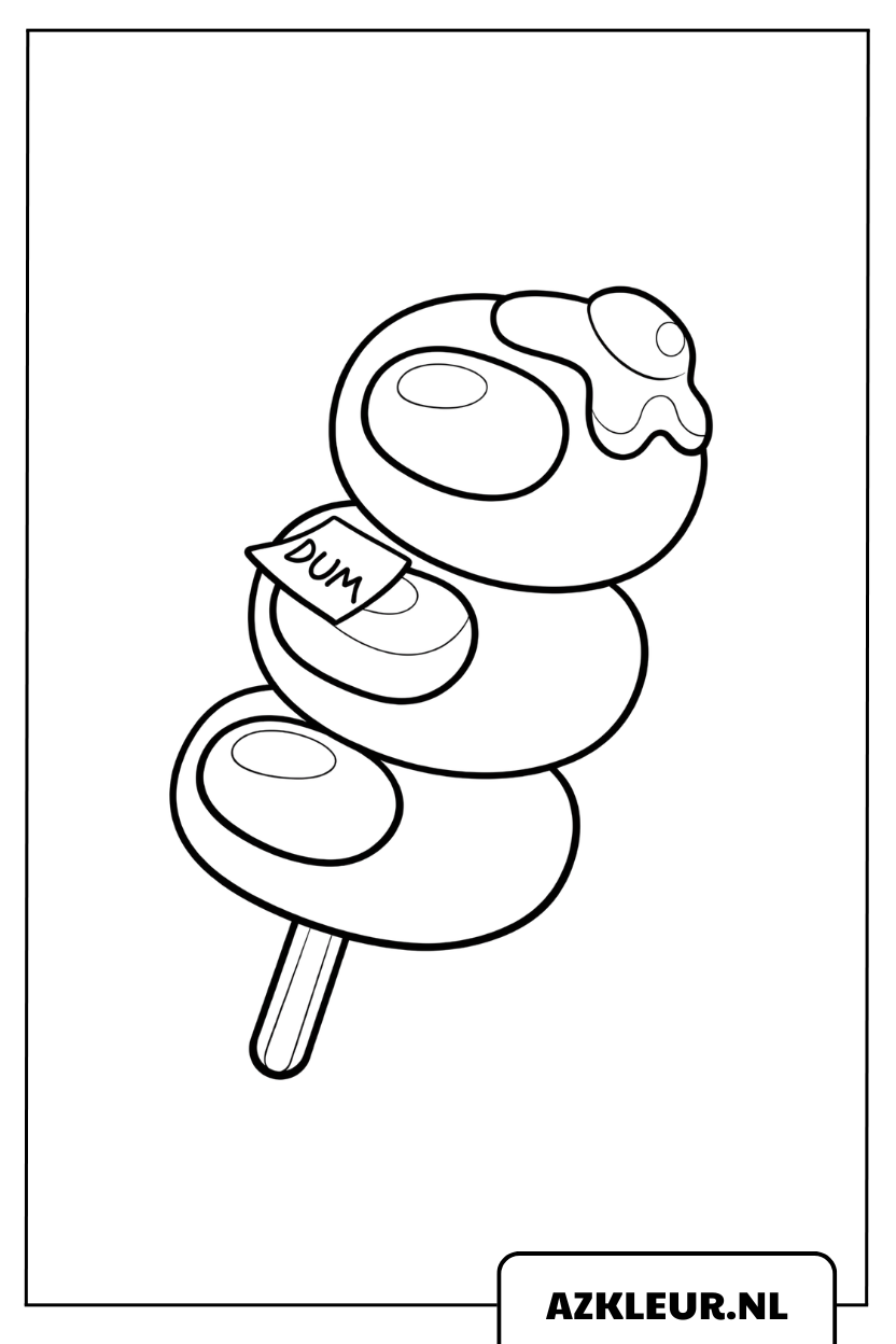 Among Us ijslolly kleurplaat