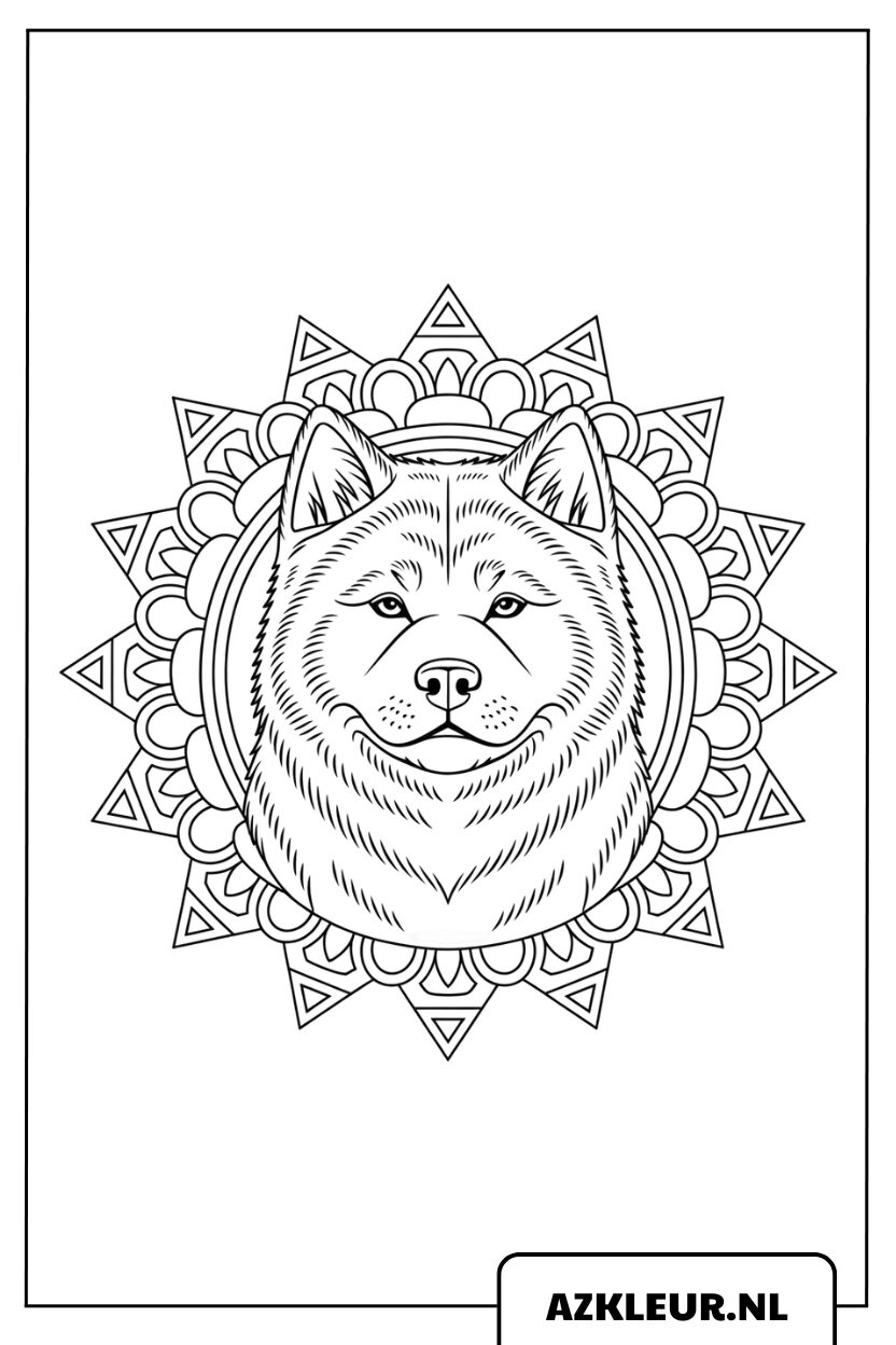 Animal Mandala kleurplaat