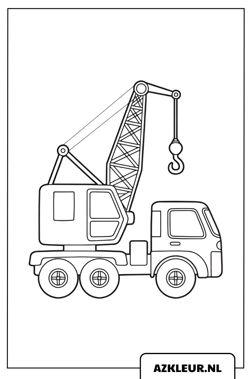 Kleurplaat Bouw Vrachtwagen