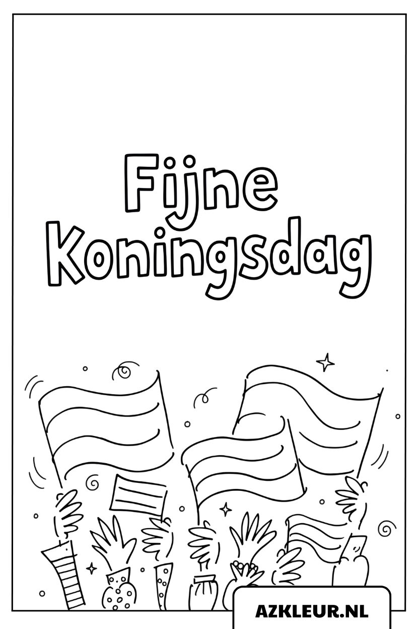 Kleurplaat Welkom Koningsdag