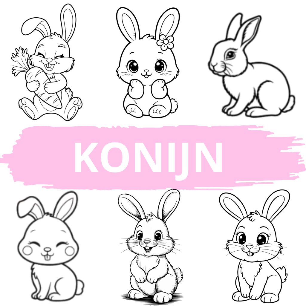 Kleurplaat konijn ft – AZkleur