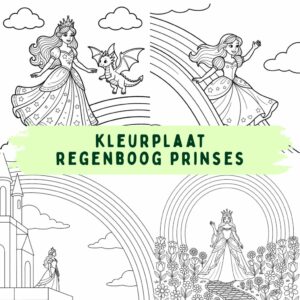 Kleurplaat Regenboog Prinses: Magische Gratis Printbare Kleurplaten