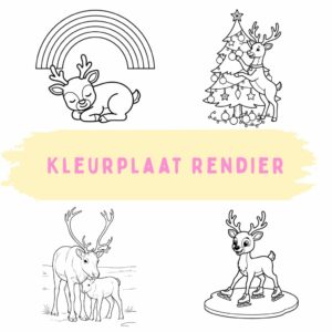 Kleurplaat Rendier: Gratis Printbare Rendier Kleurplaten