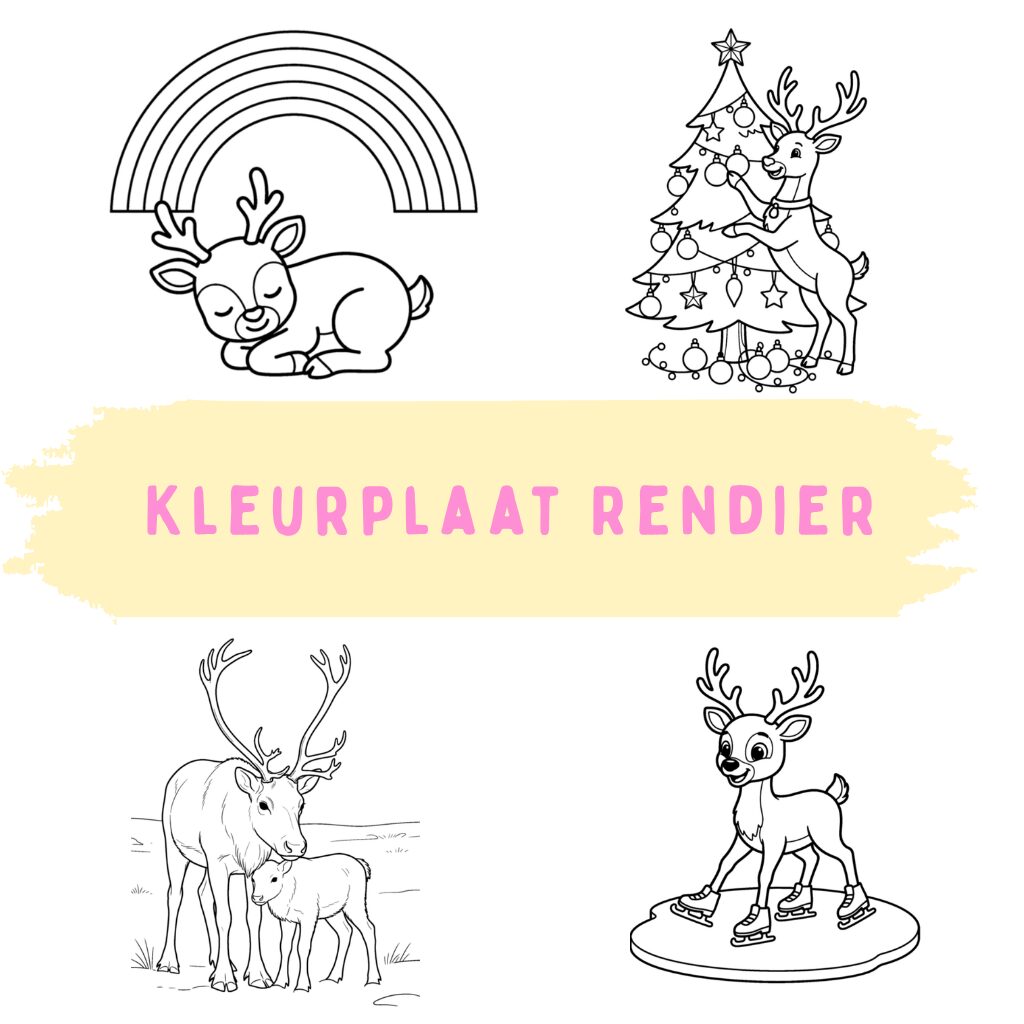 Kleurplaat Rendier