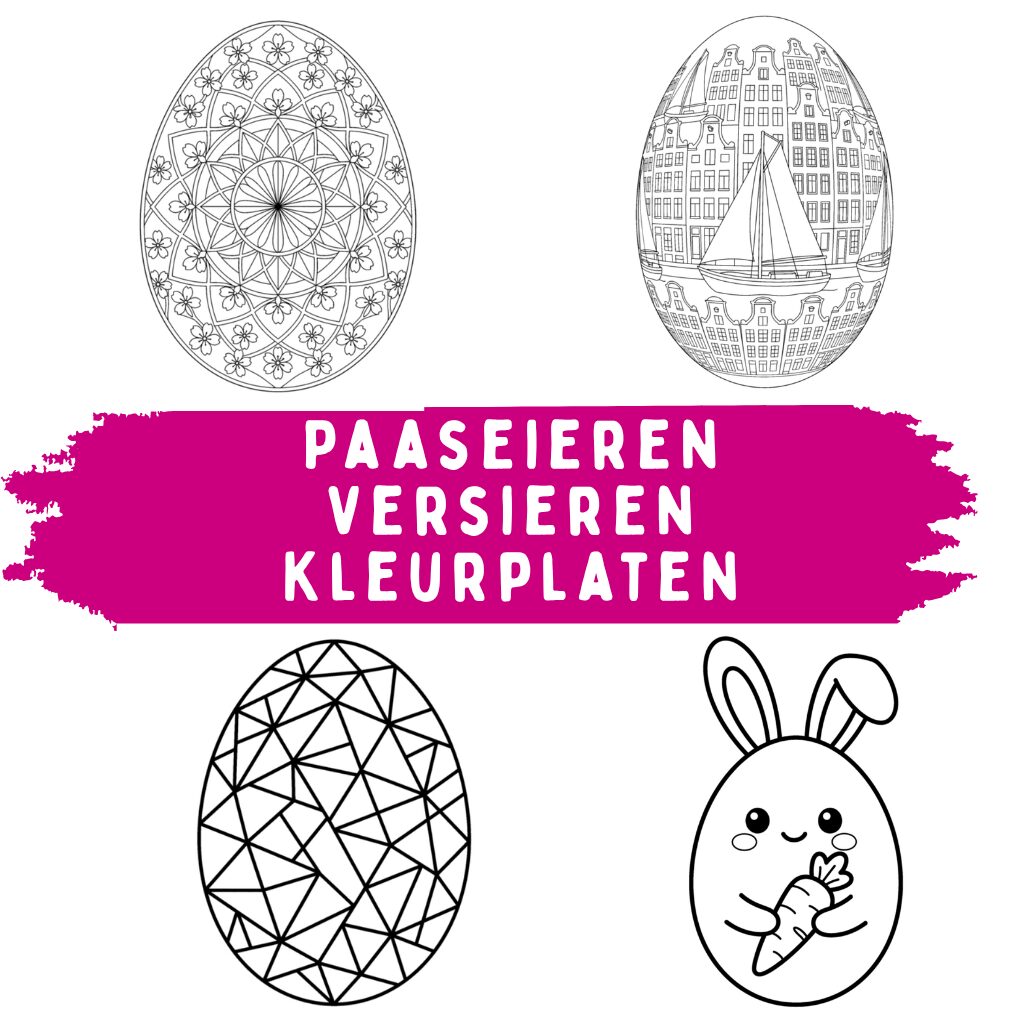 Paaseieren Versieren Kleurplaten