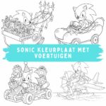 Sonic Kleurplaat met Voertuigen ft