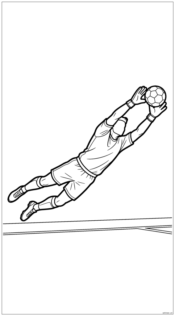 Doelman maakt spectaculaire duikredding