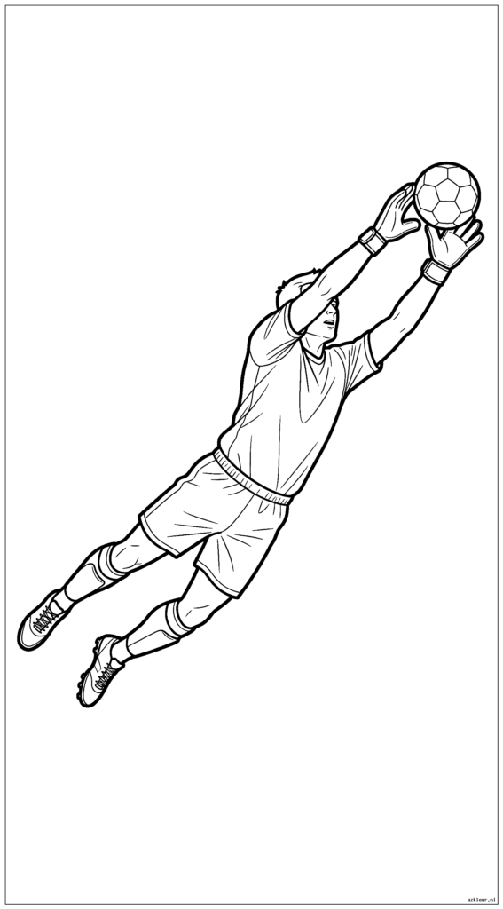 Doelman maakt spectaculaire duikredding