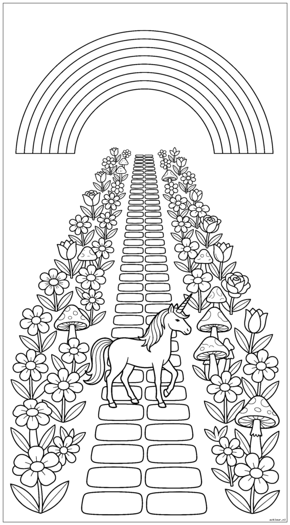 Een magisch tuinpad in verticale opstelling