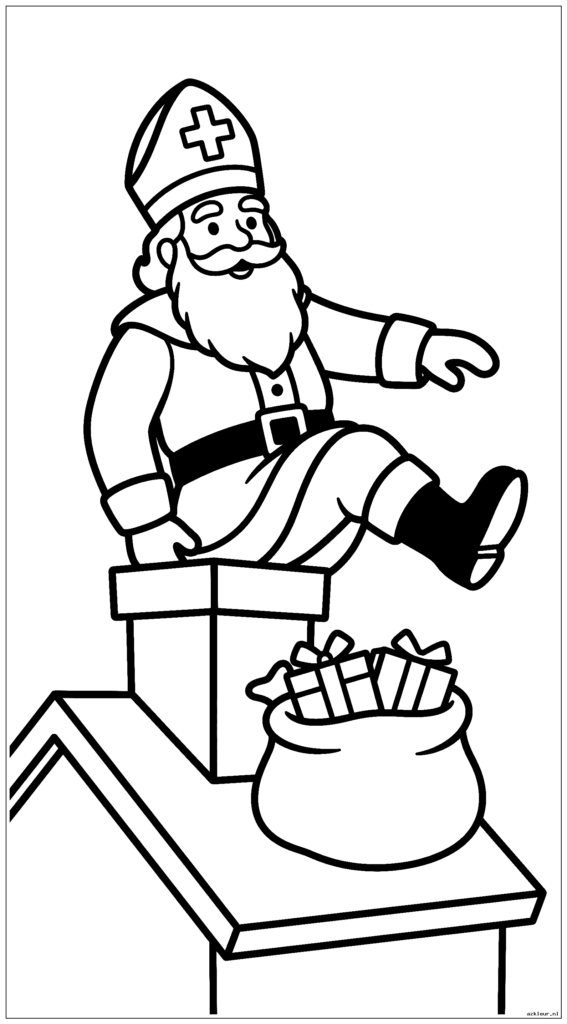 "Sinterklaas bleef speels halverwege een schoorsteen steken met zijn benen in de lucht terwijl hij cadeautjes probeerde te bezorgen