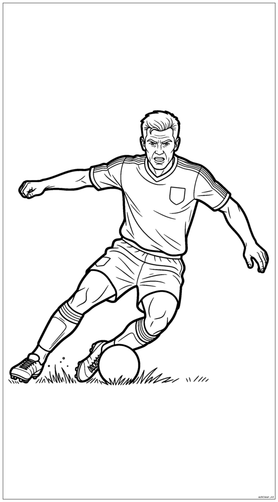 Speler die een glijdende tackle uitvoert