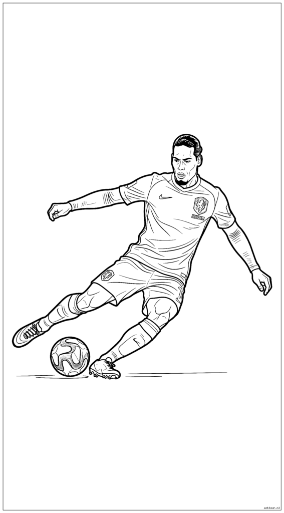 Virgil van Dijk maakt een glijdende tackle om de bal te blokkeren